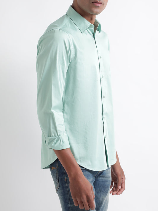 Iconic Green Slim Fit Shirt