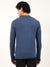 Lindbergh Men Blue Solid Round Neck Sweater