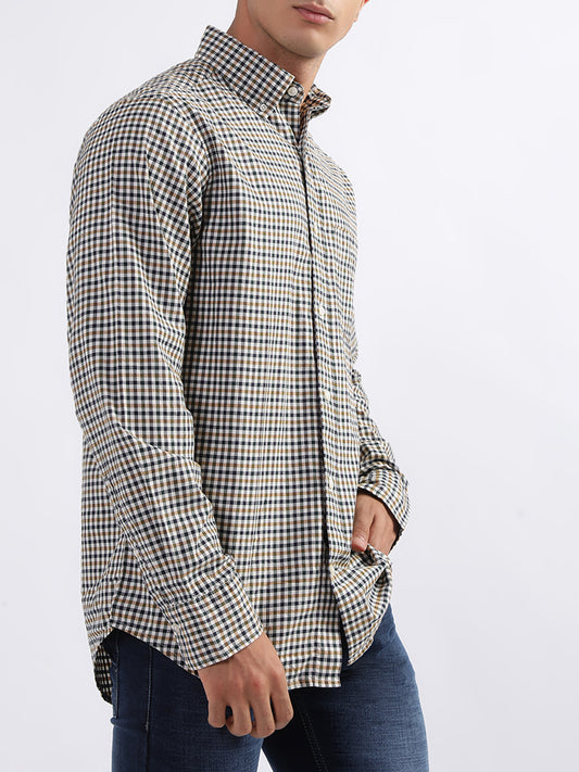 Gant Eggshell Checked Regular Fit Shirt