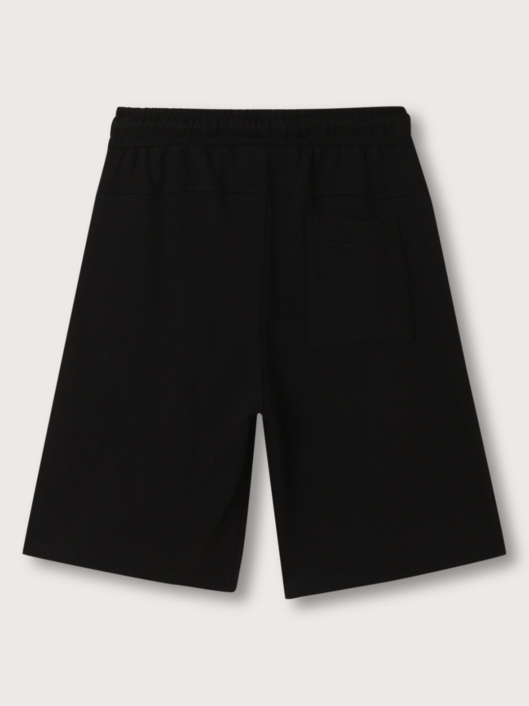 Blue Giraffe Boys Black Solid Regular Fit Shorts