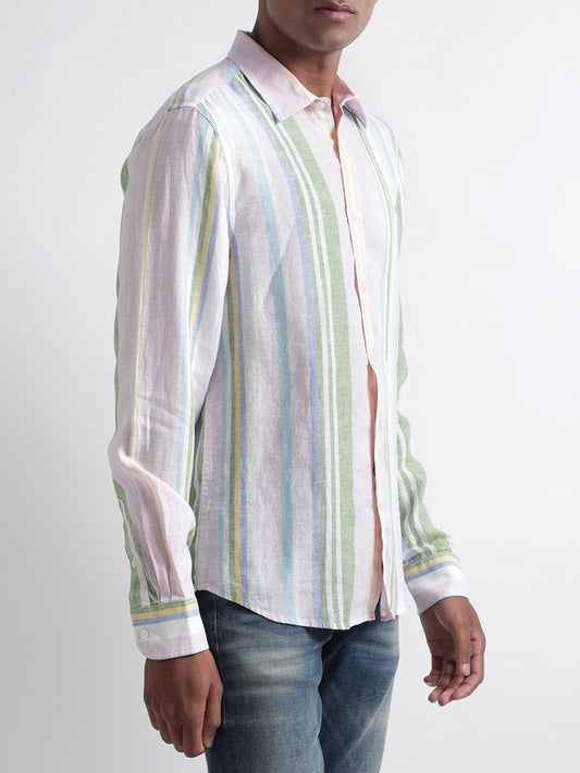 Iconic Multi Striped Regular Fit Shirt