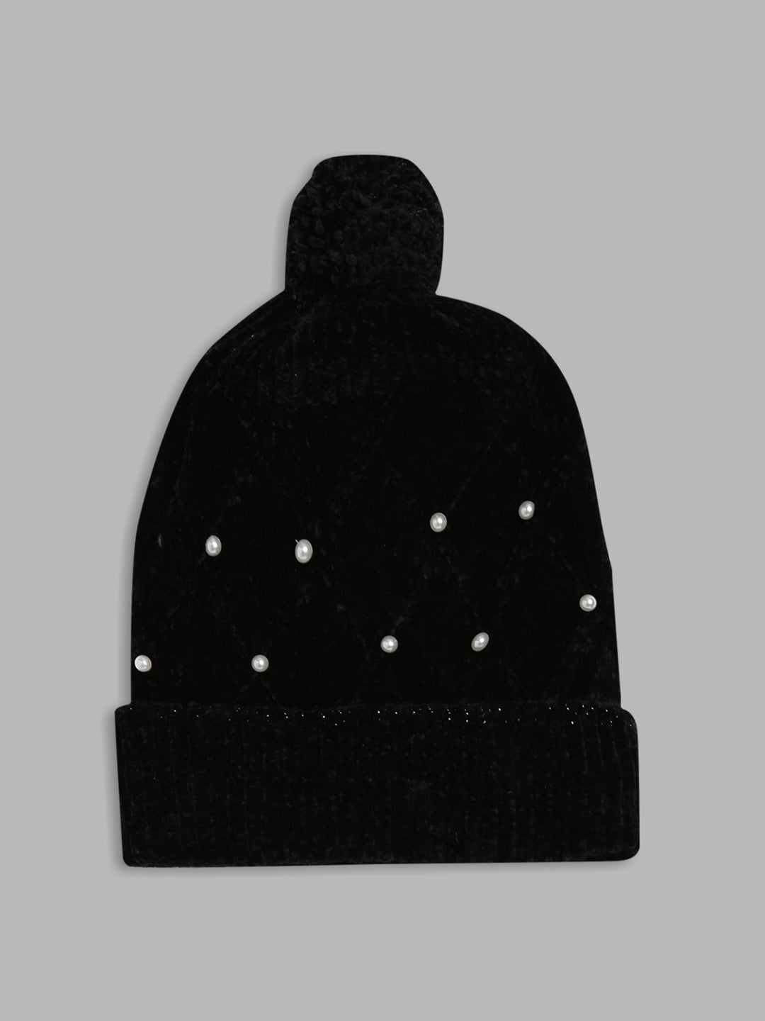 Elle Kids Girls Black Beanies