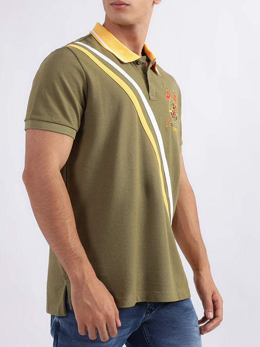 Iconic Olive Logo Regular Fit Polo T-Shirt