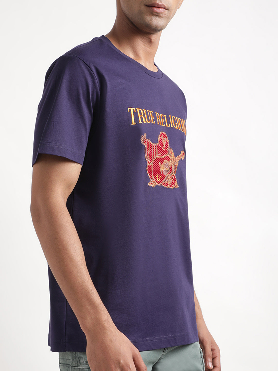 True Religion Navy Logo Regular Fit T-Shirt