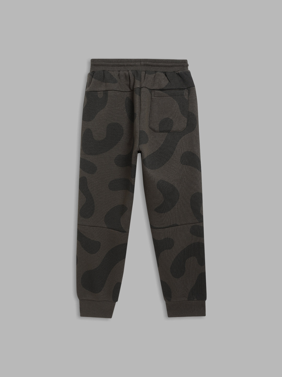 Blue Giraffe Boys Olive Printed Regular Fit Sweatpant