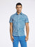 Lindbergh Men Blue Printed Collar Shirt