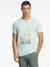 Lindbergh Men Green Printed Round Neck TShirt