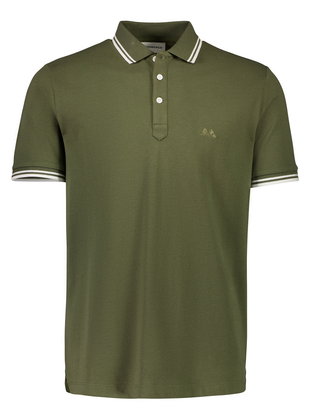 Lindbergh Men Green Solid Polo TShirt