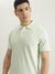 Lindbergh Men Green Solid Polo Collar Short Sleeves T-shirt