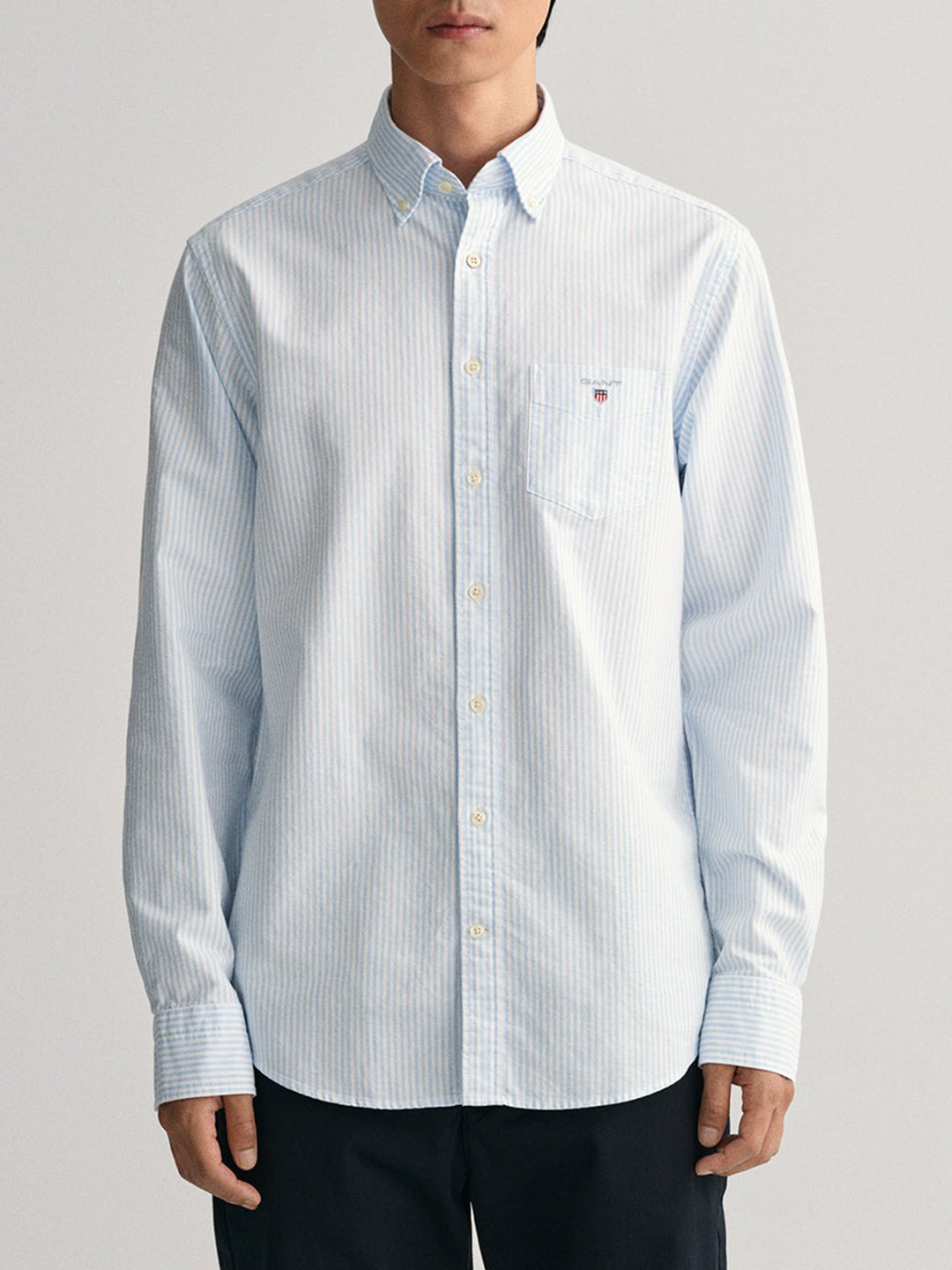 Gant Blue Oxford Striped Regular Fit Shirt