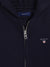 Gant Boys Navy Blue Solid Hooded Sweatshirt