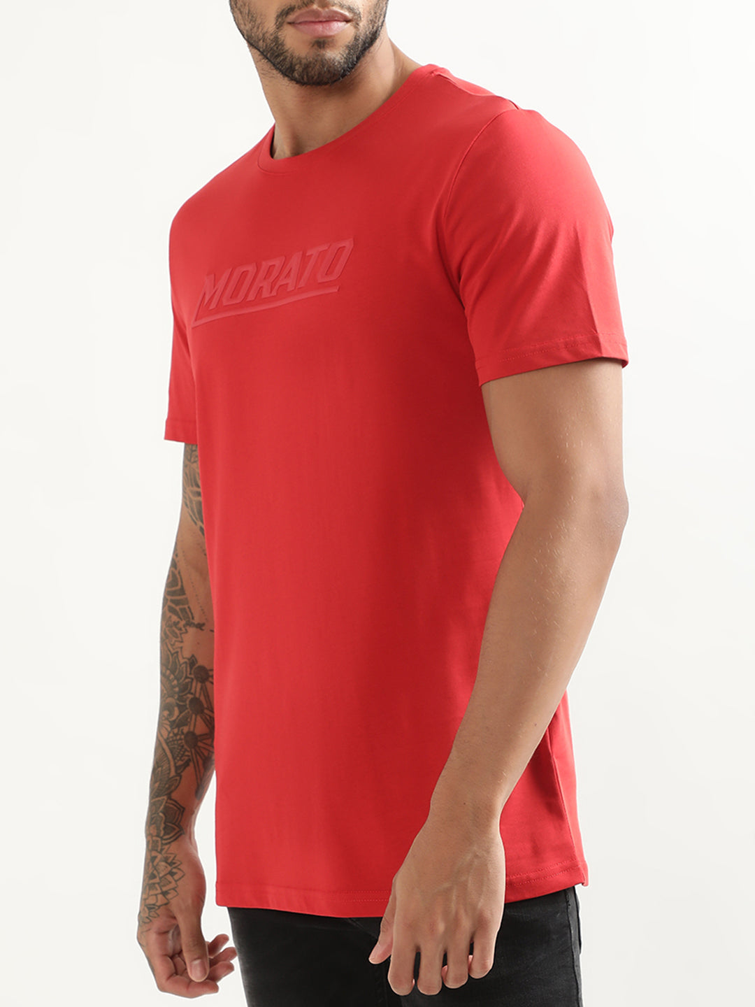 Antony Morato Red Logo Slim Fit T-Shirt