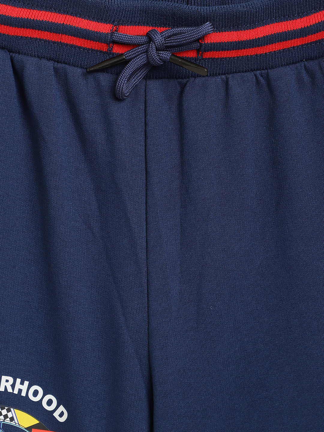 Blue Giraffe Boys Red Solid Regular Fit Shorts