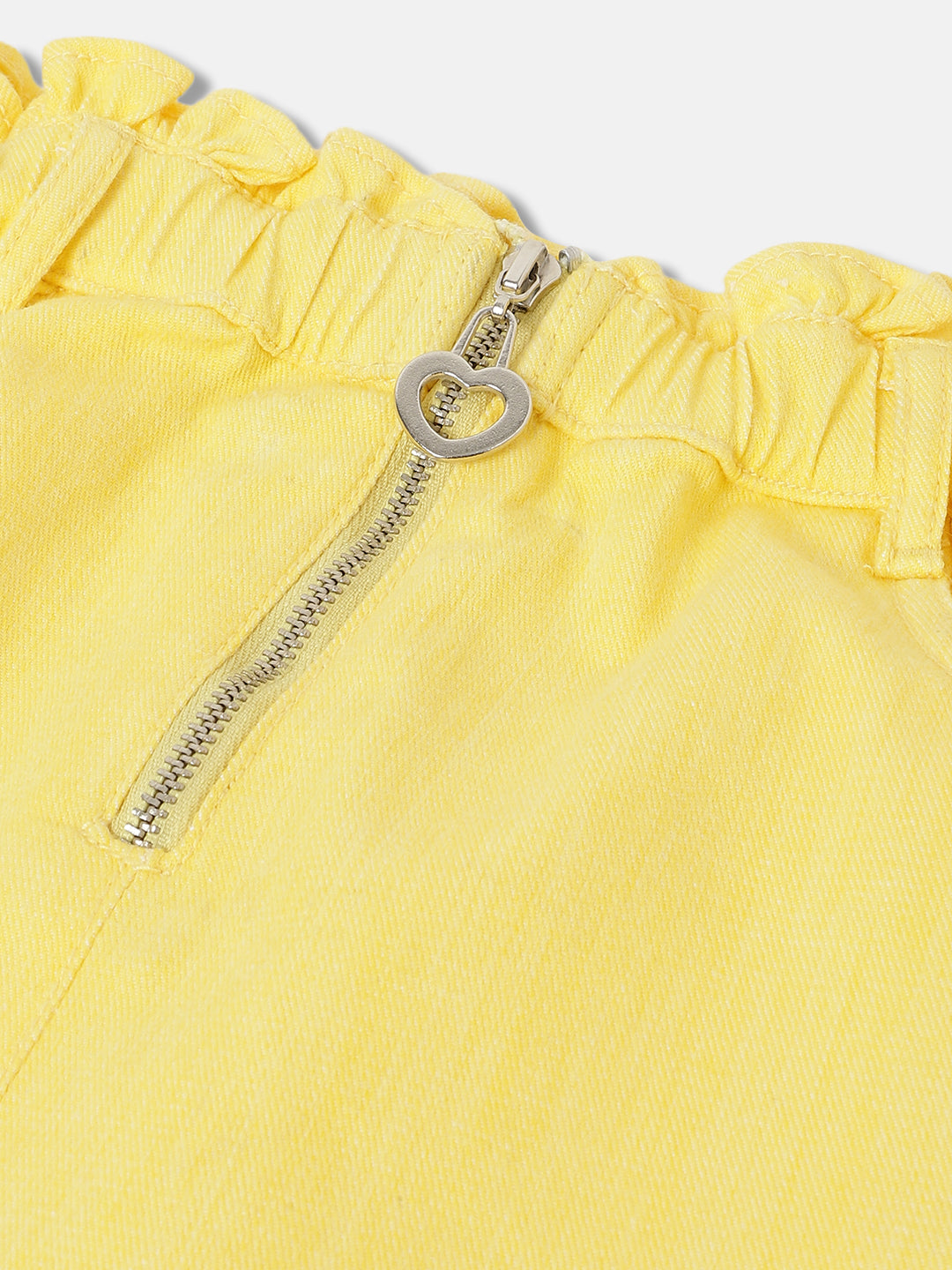 Elle Kids Girls Yellow Solid Regular Fit Skirt