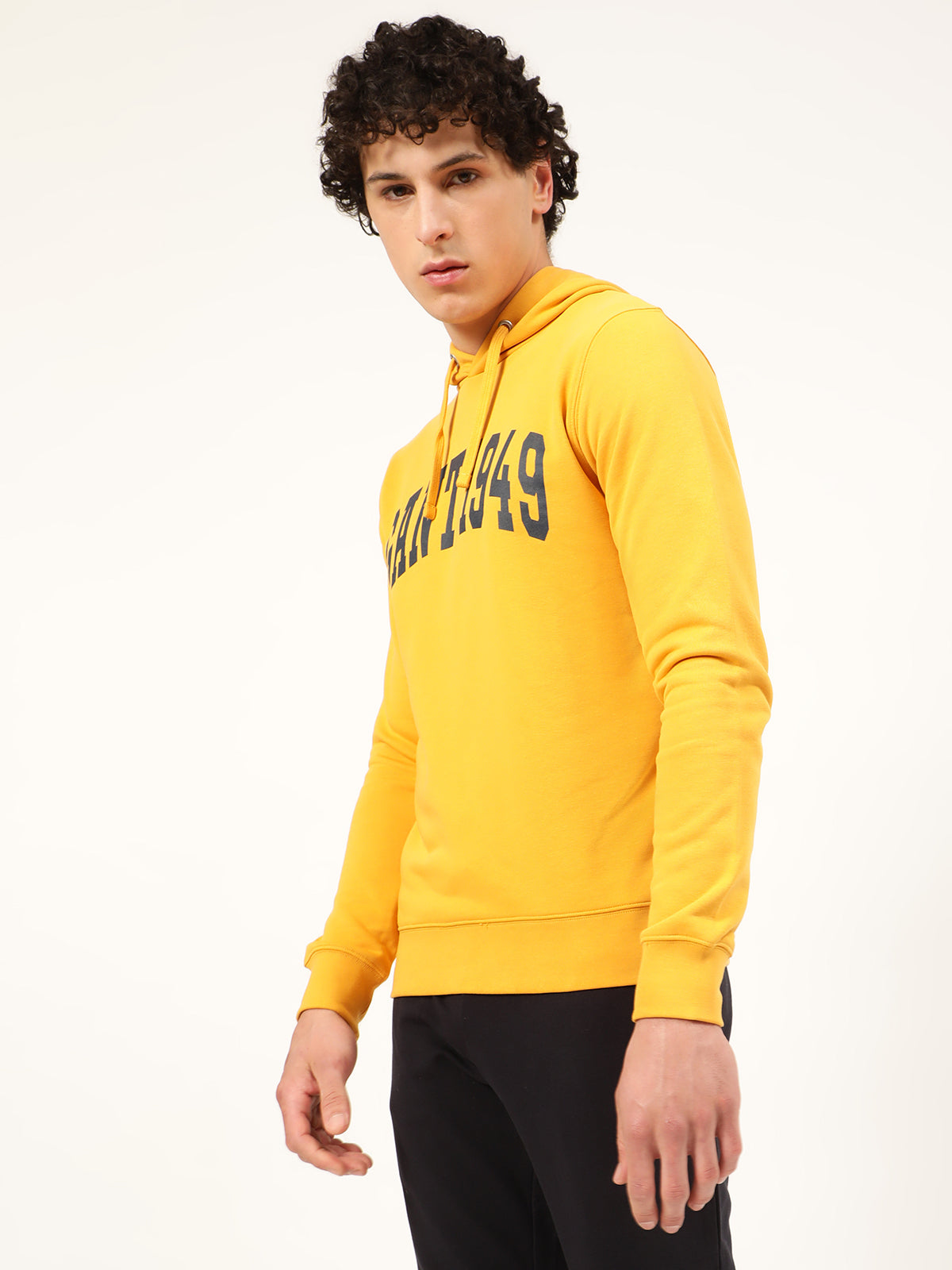 Gant Men Gold Solid Hooded Sweatshirt