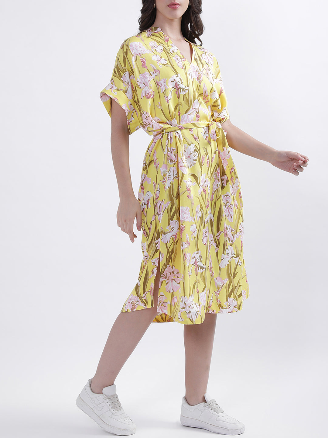 Gant Women Yellow Printed Collar Dress