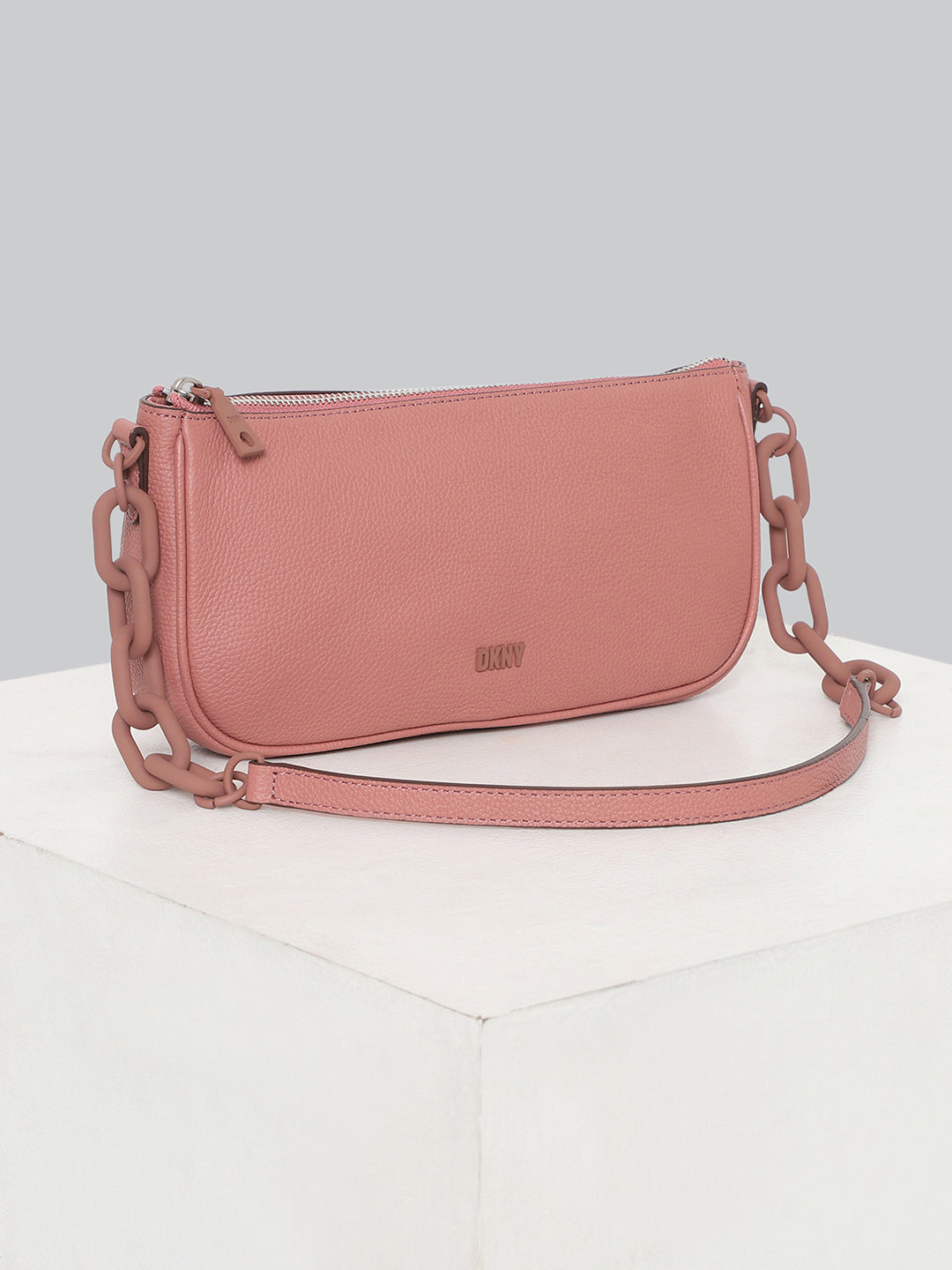 DKNY Women Red Solid Crossbody