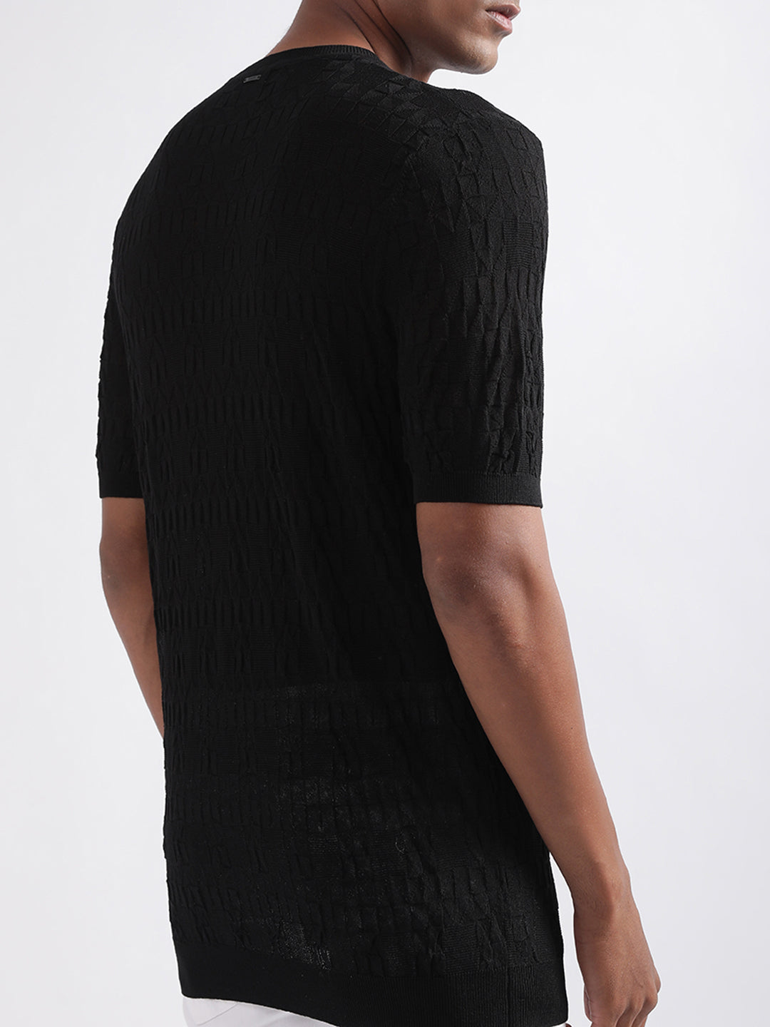 Antony Morato Black Self Slim Fit Sweater