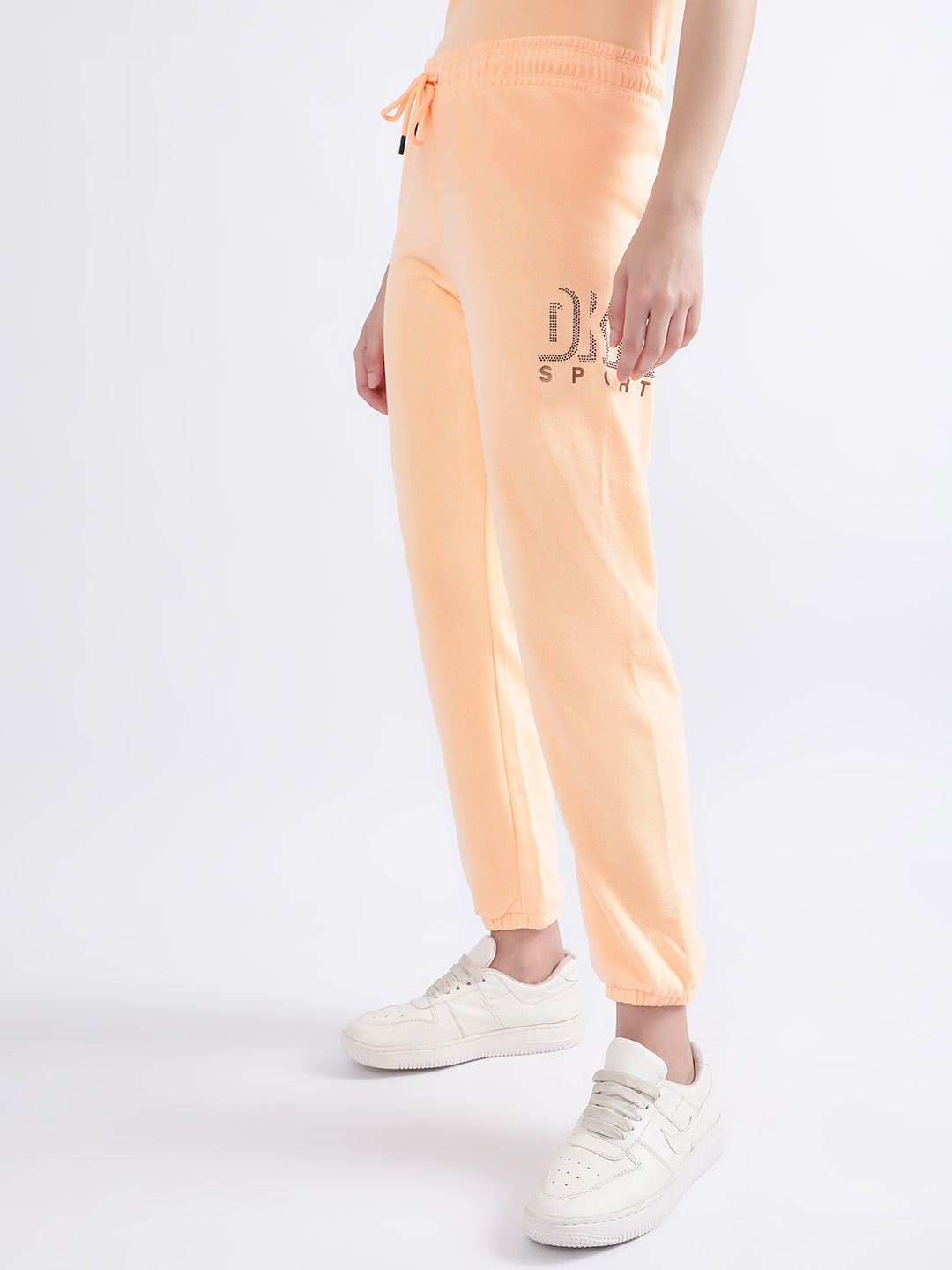 DKNY Women Peach Solid Regular Fit Sweatpant