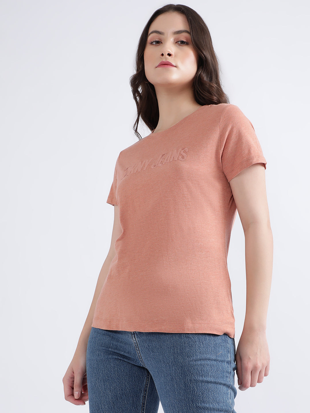 Dkny Coral Fashion Logo Regular Fit T-Shirt