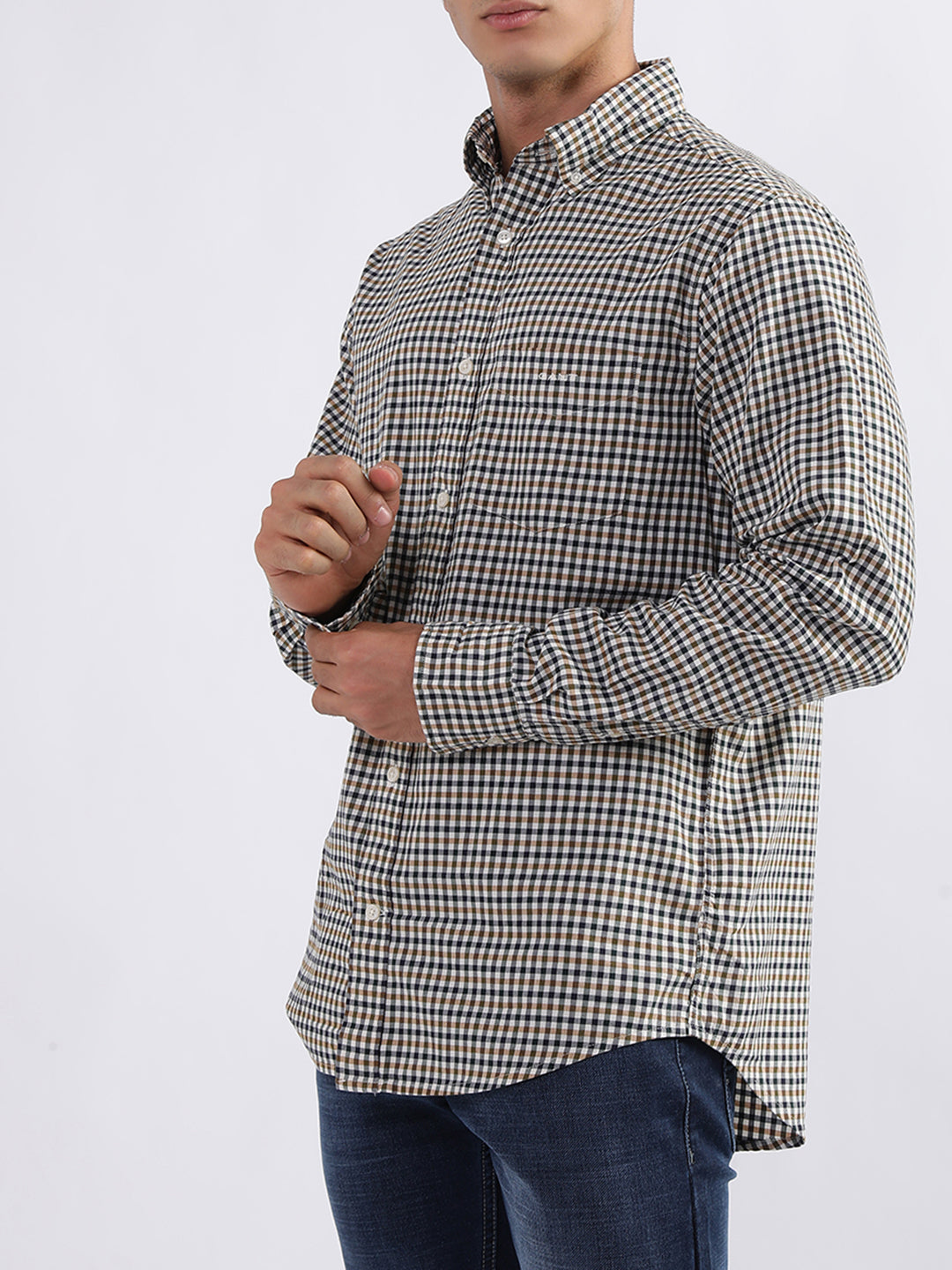 Gant Eggshell Checked Regular Fit Shirt