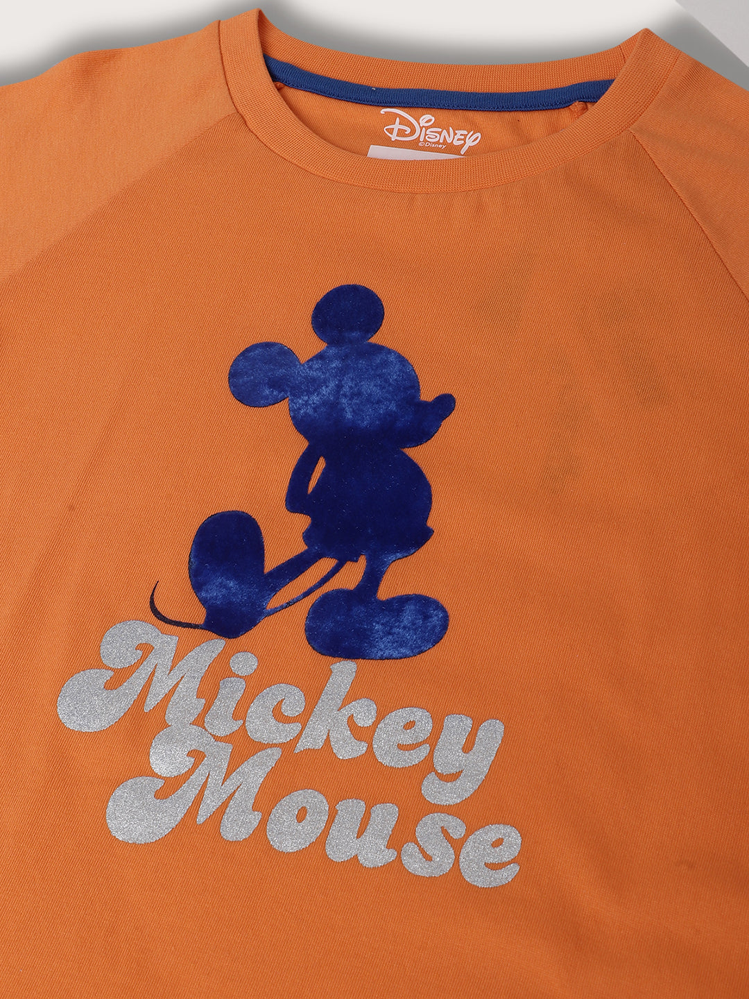 Blue Giraffe Boys Orange Solid Round Neck TShirt