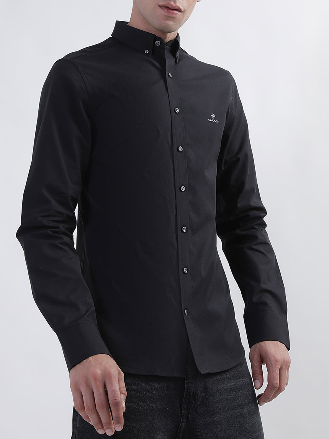 Gant Black Pinpoint Oxford Slim Fit Shirt