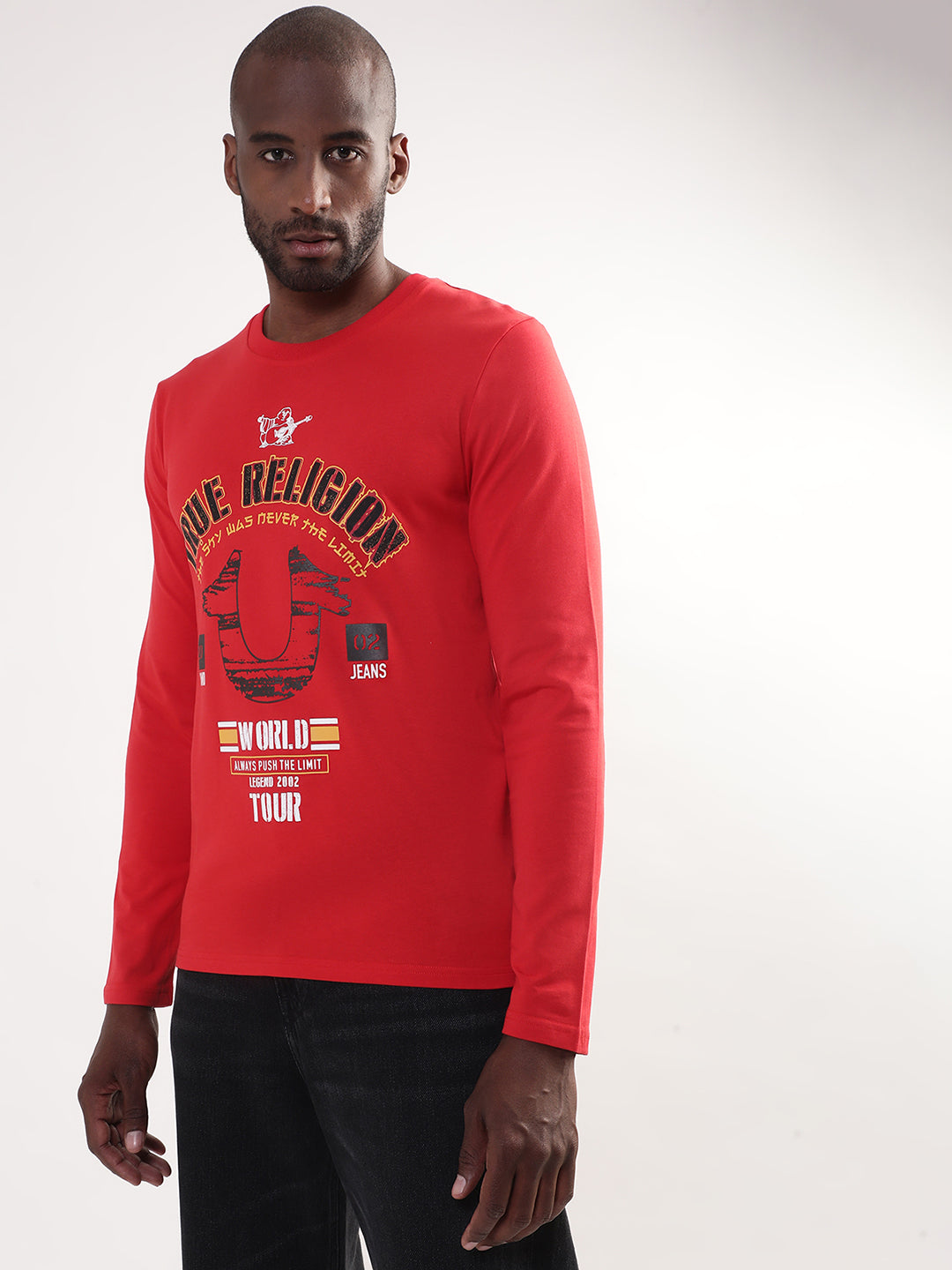 True Religion Chinese Red Logo Regular Fit T-Shirt