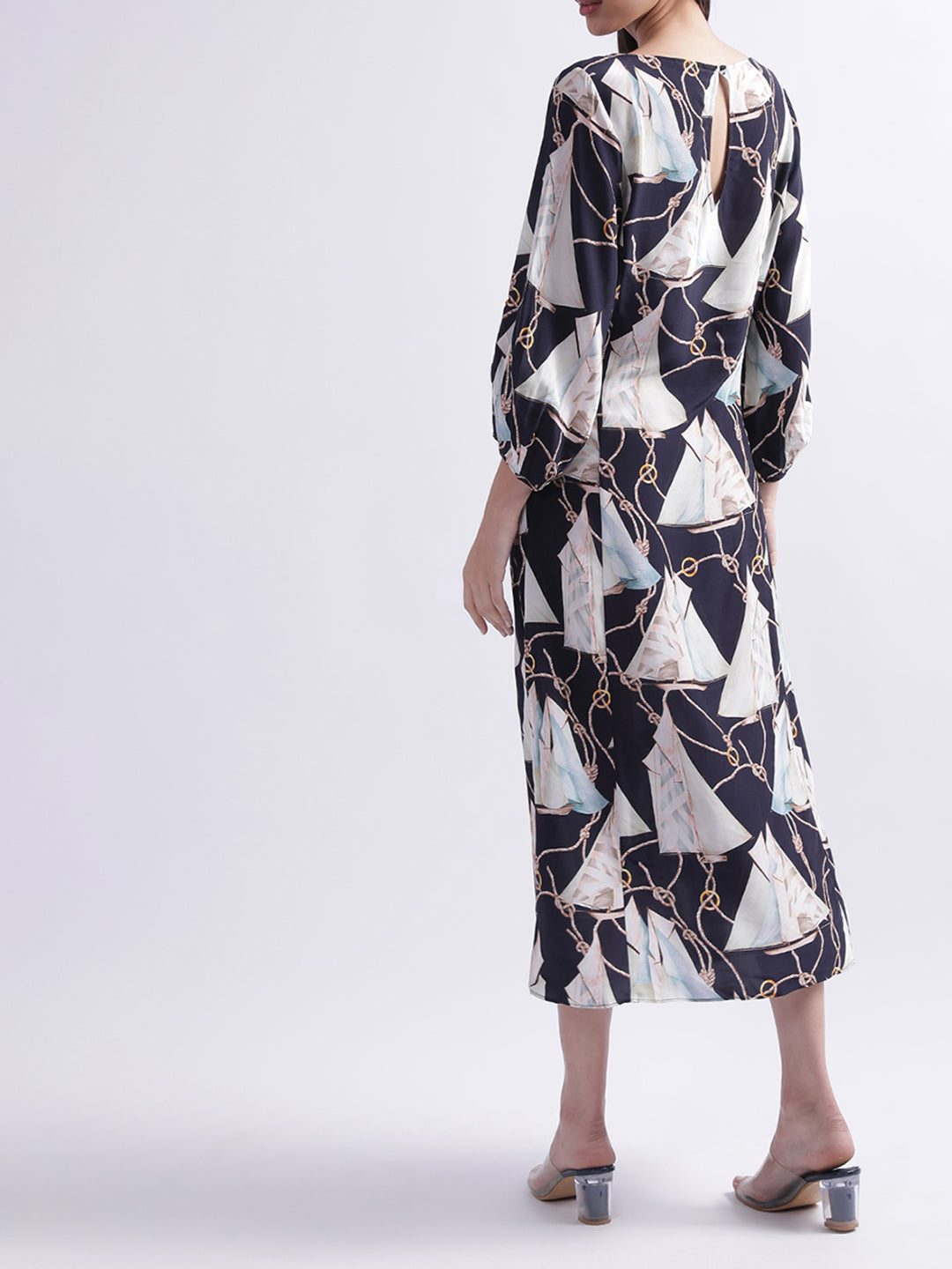 Gant Printed A-Line Midi Dress