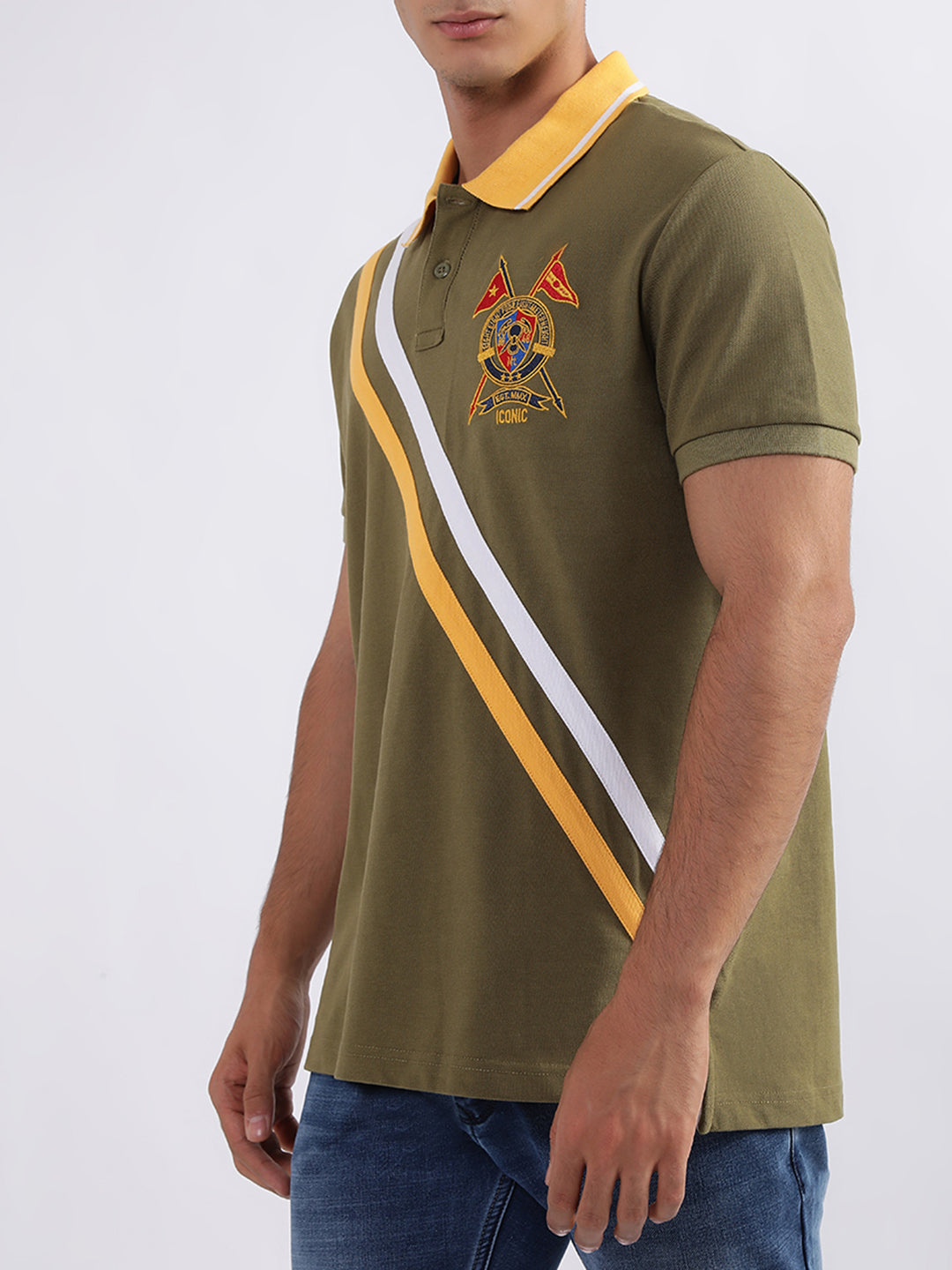 Iconic Olive Logo Regular Fit Polo T-Shirt