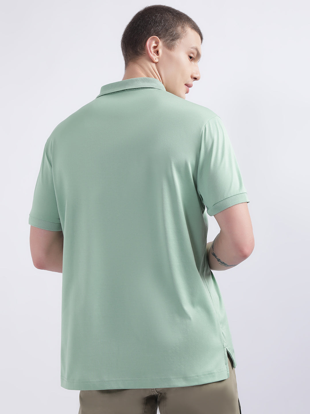 Iconic Green Regular Fit Polo T-Shirt