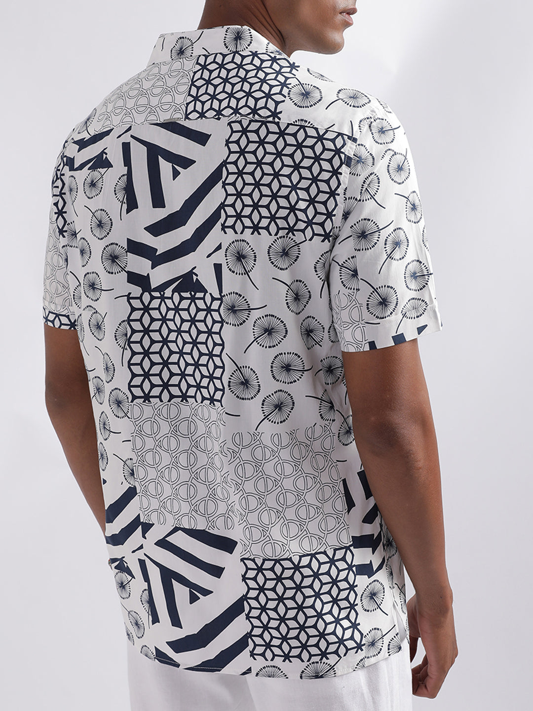 Antony Morato Blue Printed Regular Fit Shirt