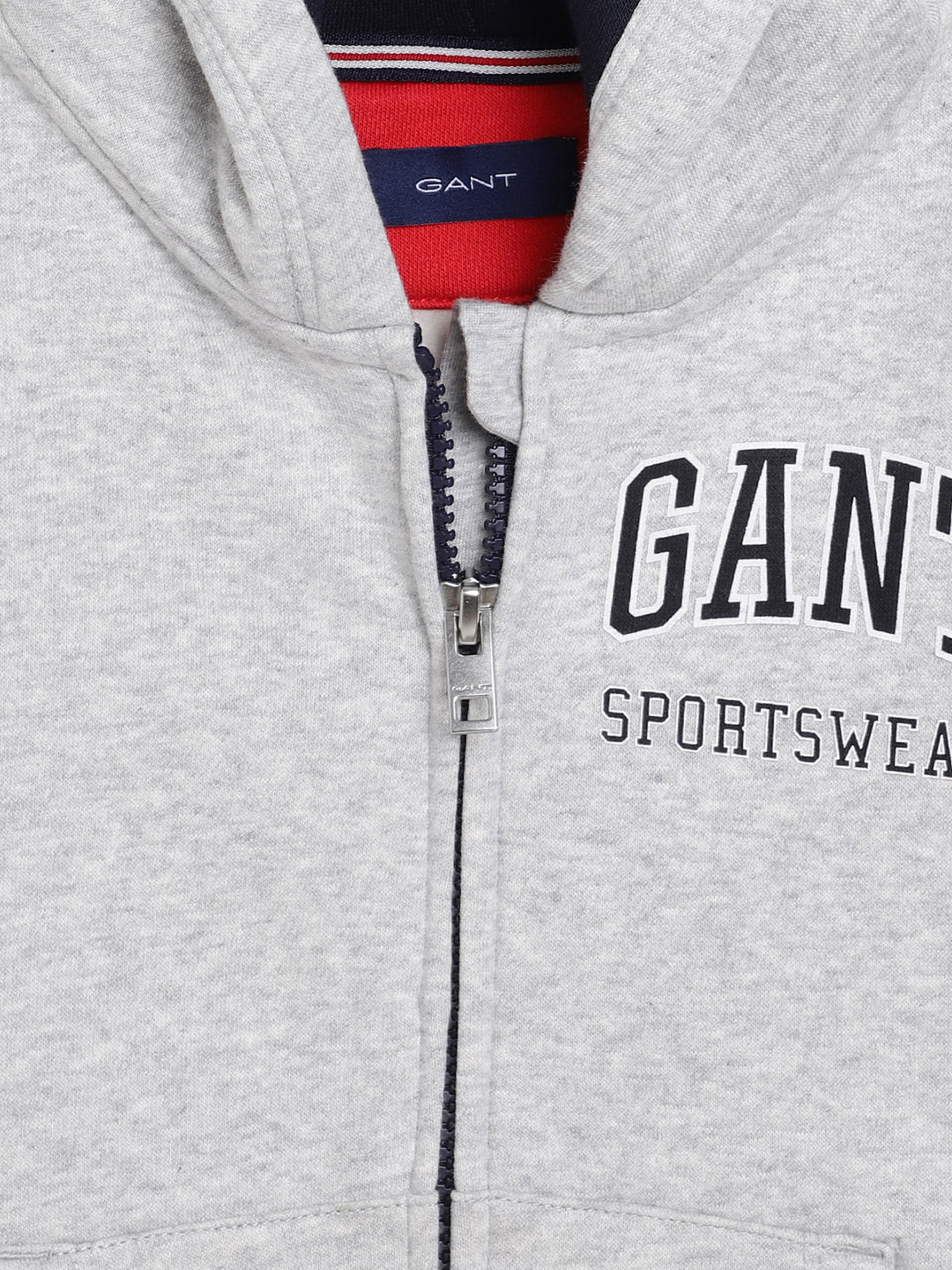 Gant Boys Grey Solid Hooded Sweatshirt