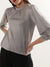 Centre Stage Women Grey Solid Round Neck Top