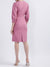 Centre Stage Women Pink Solid V Neck Dress