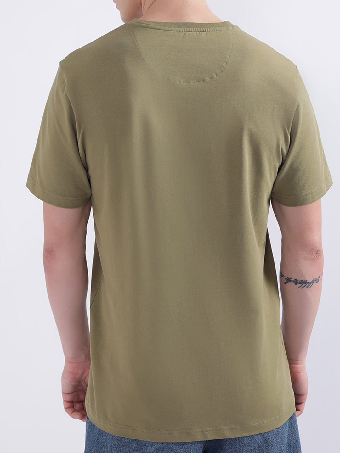 True Religion Olive Logo Regular Fit T-Shirt