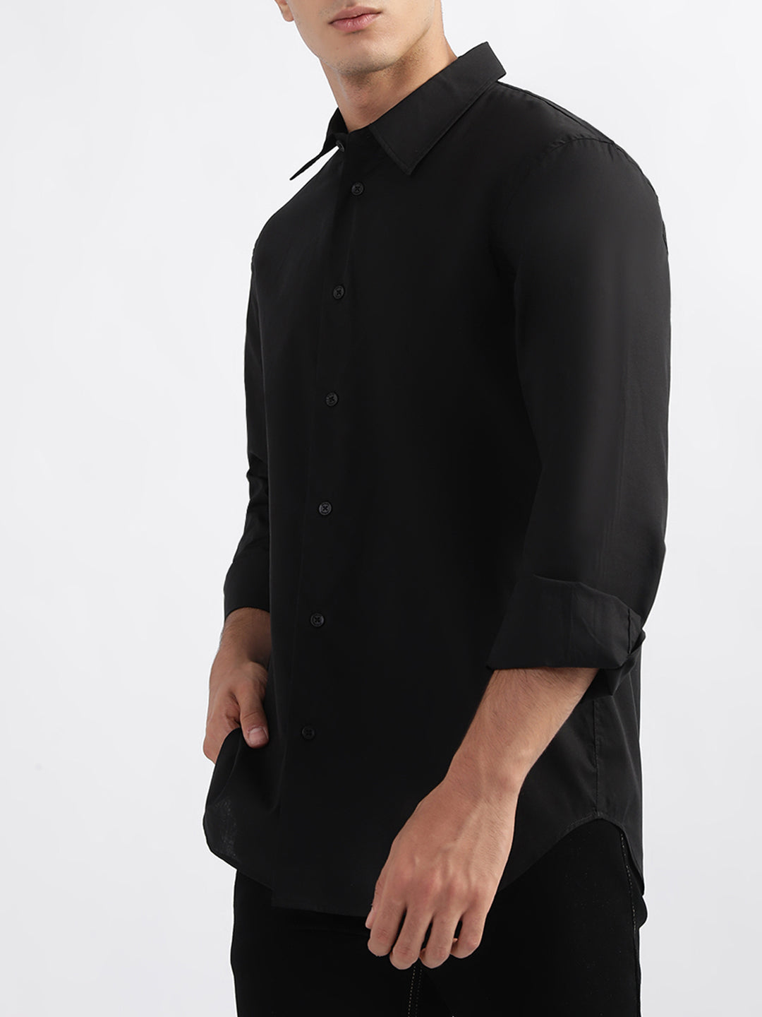 Just Cavalli Black Fashion Slim Fit Shirt