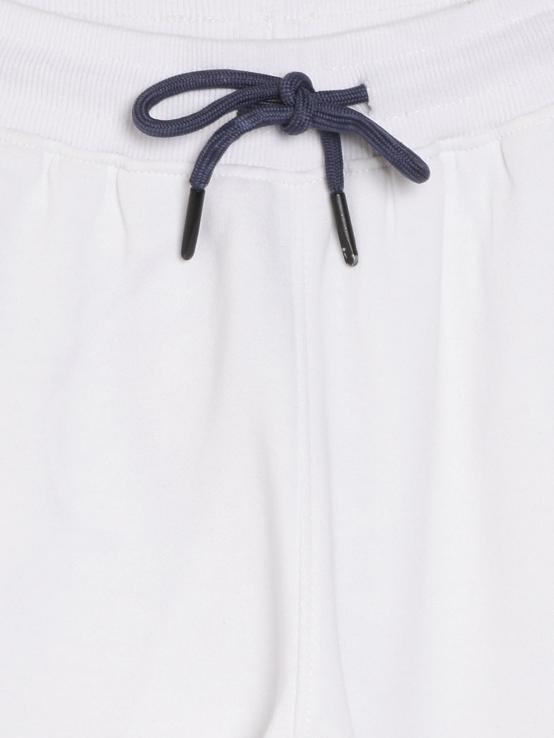 Blue Giraffe Boys White Colour blocked Regular Fit Sweatpant