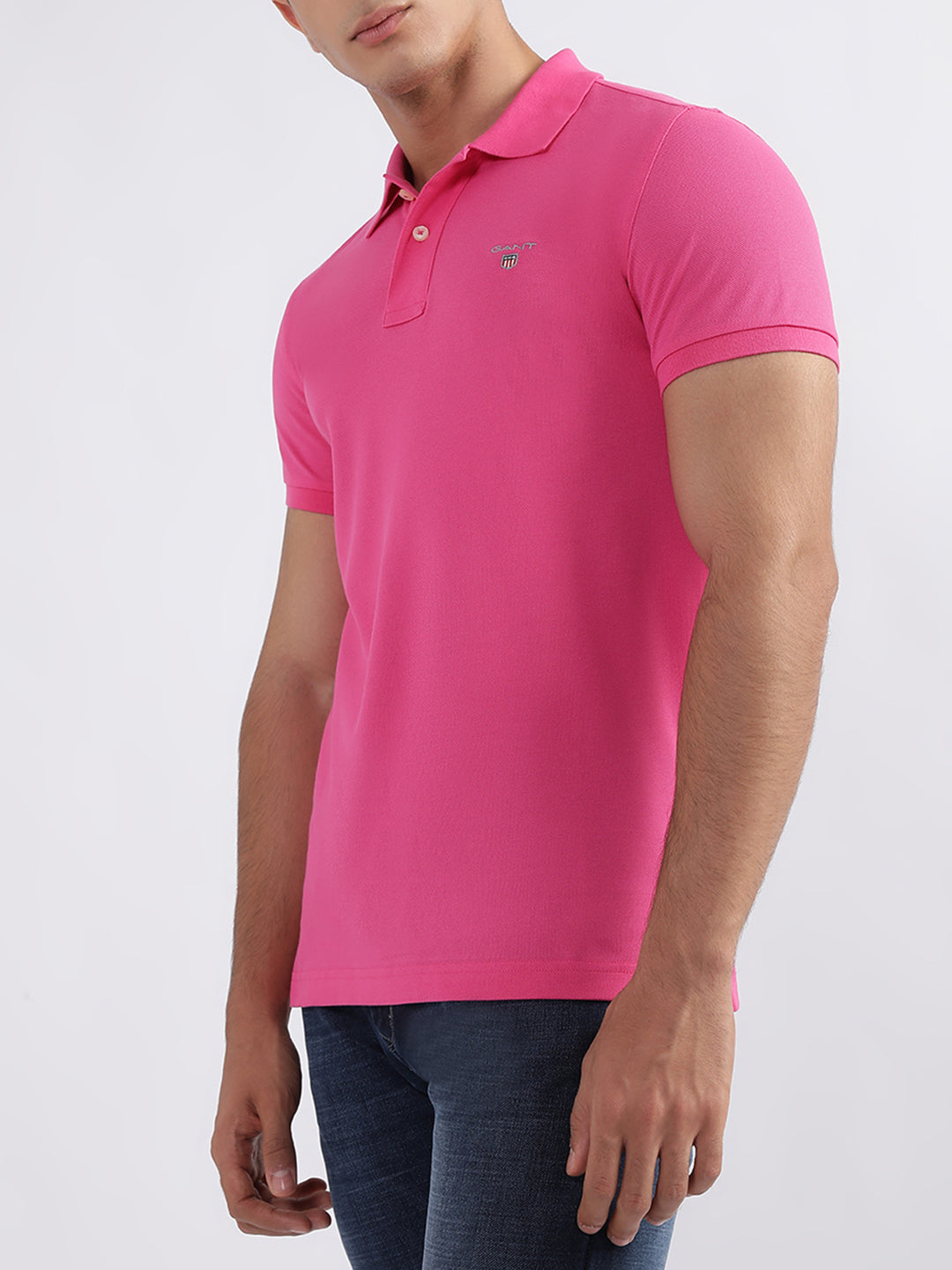 Gant Pink Original Slim Fit Pique Polo T-Shirt