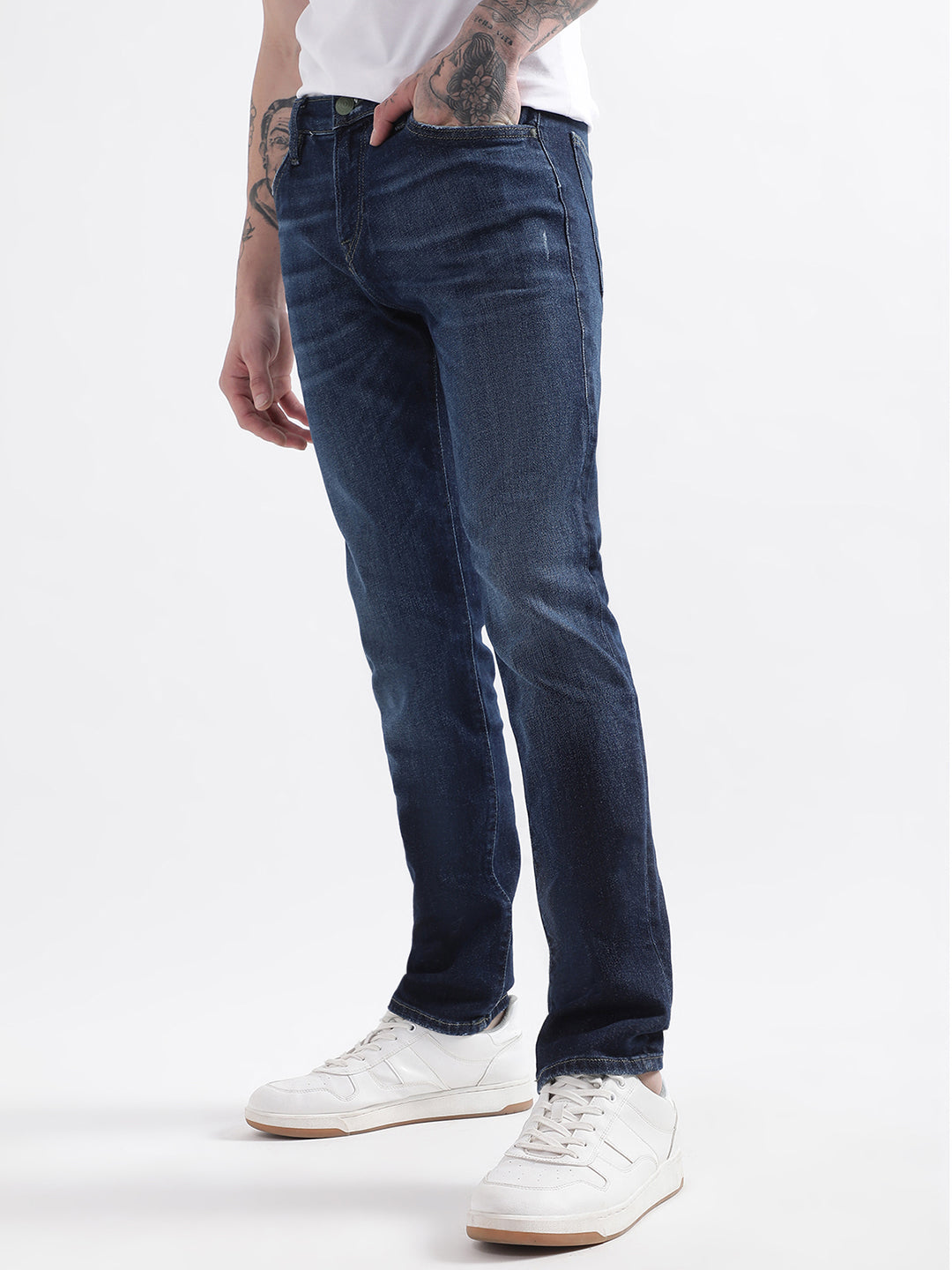 True Religion Men Blue Light Fade Stretchable Jeans