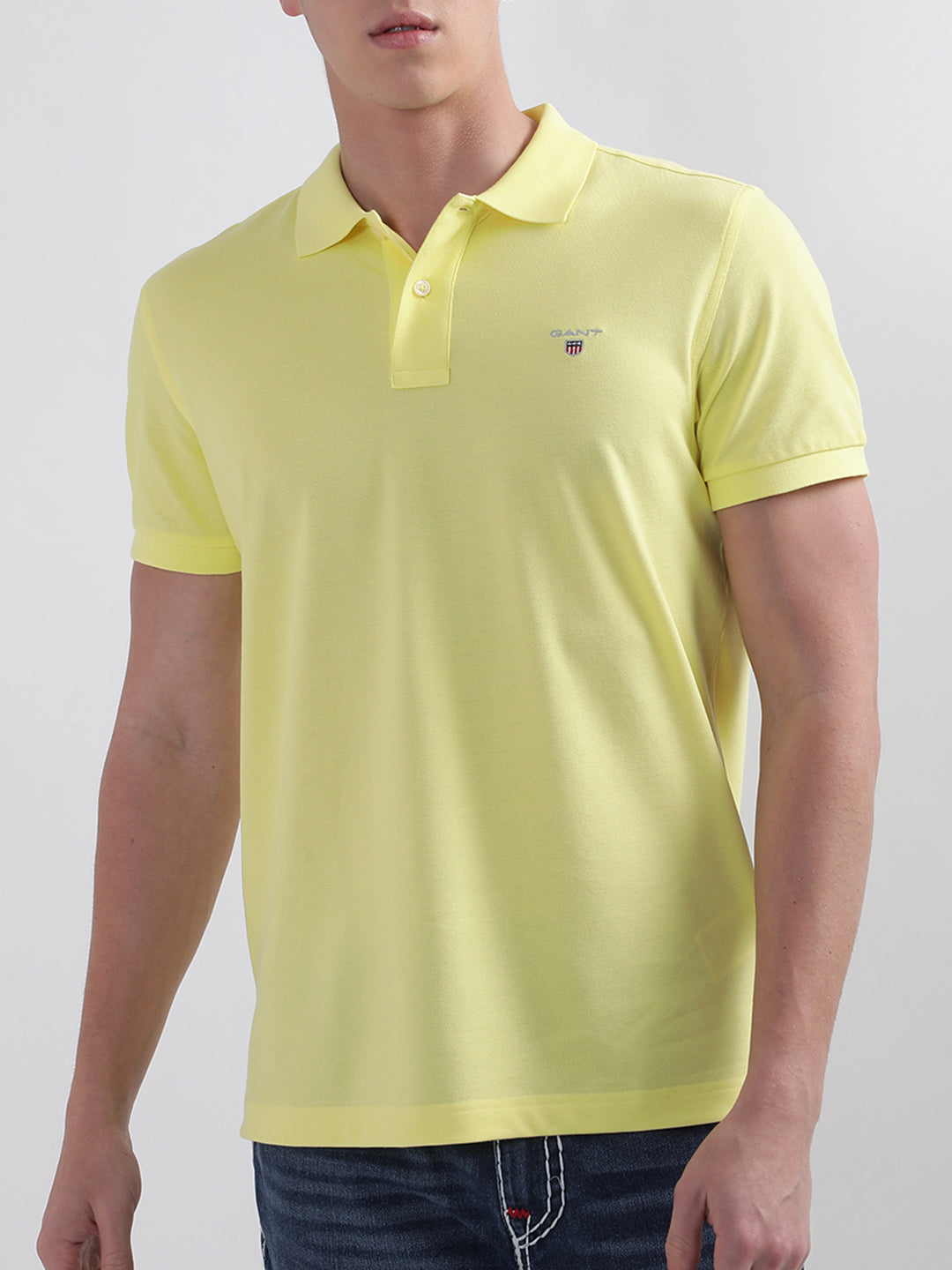 Gant Yellow Original Regular Fit Pique Polo T-Shirt