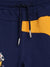 Blue Giraffe Boys Navy Blue Colour blocked Regular Fit Sweatpant