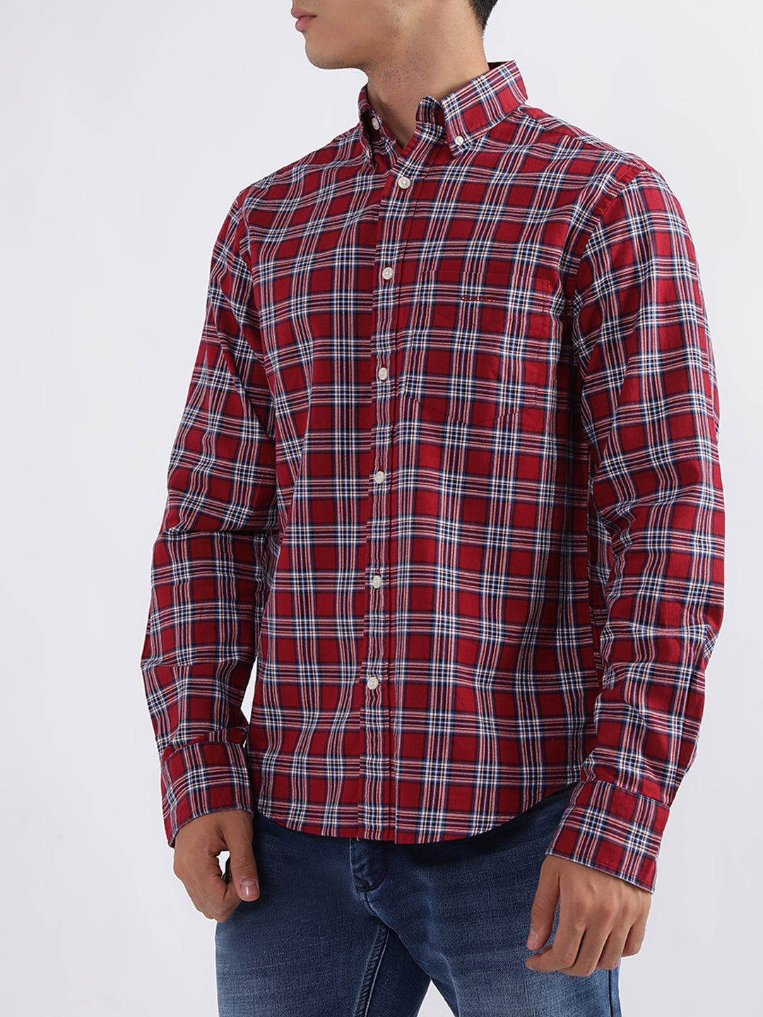 Gant Red Checked Regular Fit Shirt