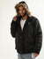 True Religion Men Black Printed Hooded Jacket