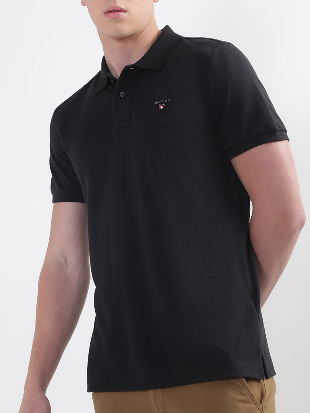 Gant Black Original Regular Fit Pique Polo T-Shirt