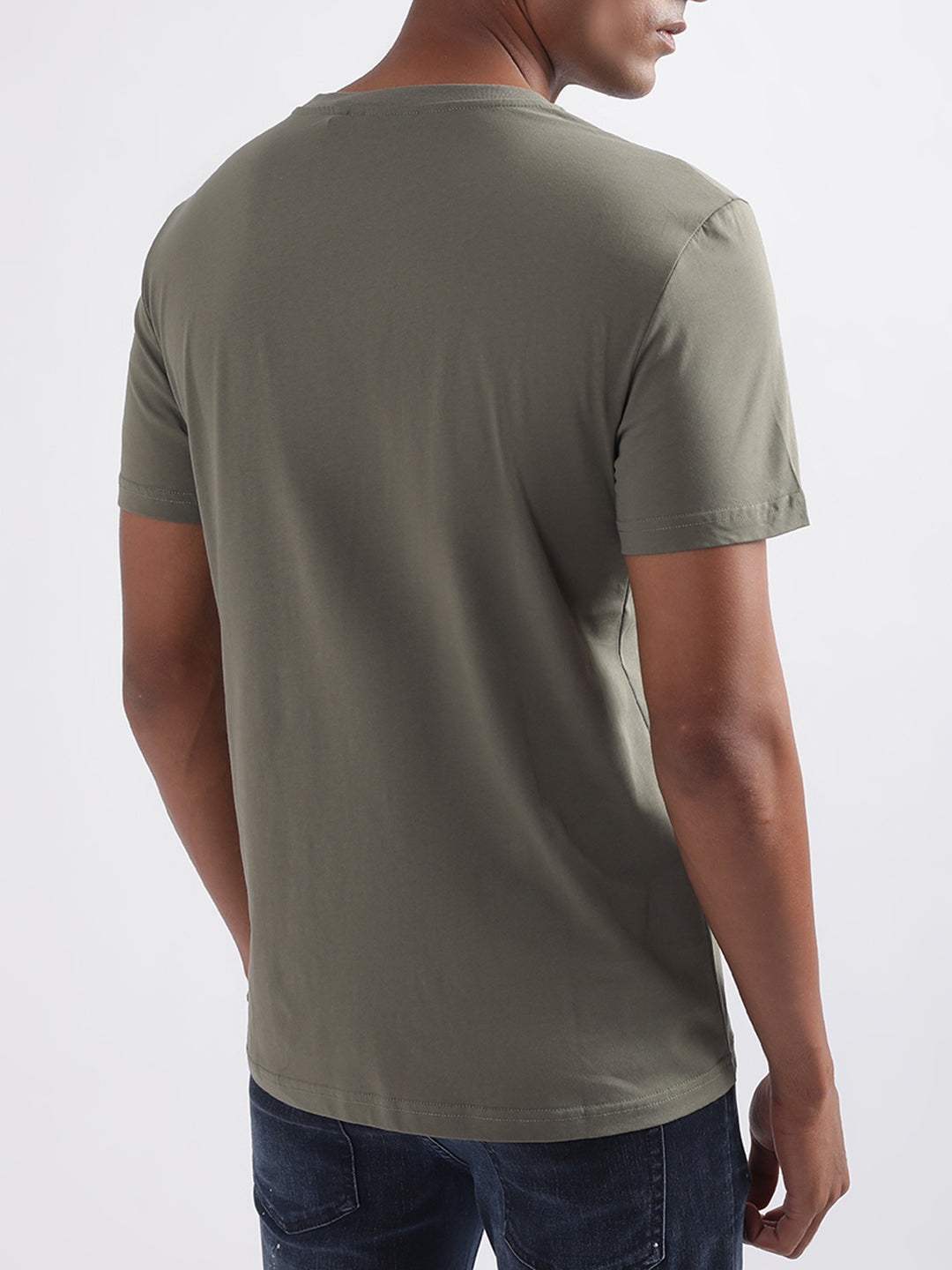 Antony Morato Sage Green Logo Slim Fit T-Shirt