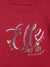 Elle Kids Girls Red Solid Round Neck Sweatshirt