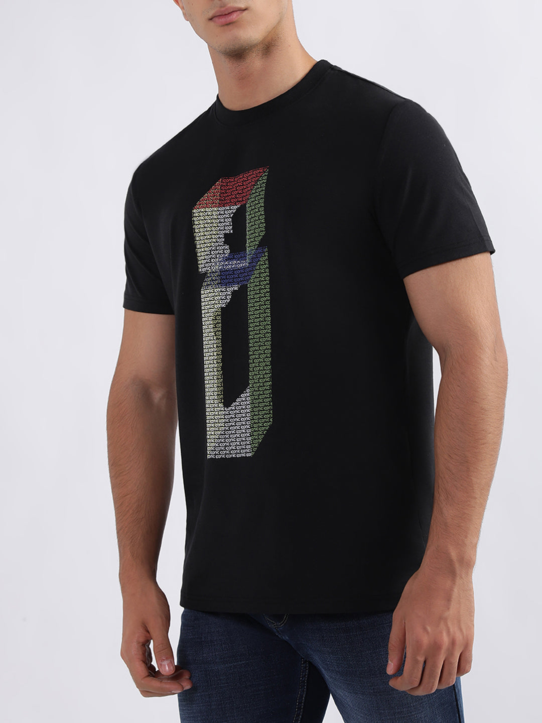 Iconic Black Logo Regular Fit T-Shirt