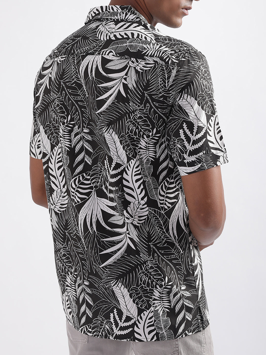 Antony Morato Black Printed Regular Fit Shirt