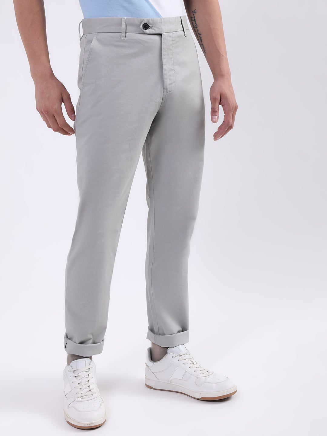 Mens Chino Pants Regular Fit Flat-Front Casual Stretch Relaxed Cotton  Trouser | eBay